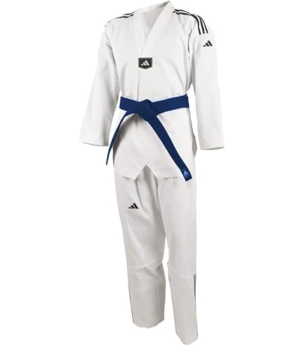 adidas Adi Start II Black V-Neck Black Belt Taekwondo Dobok